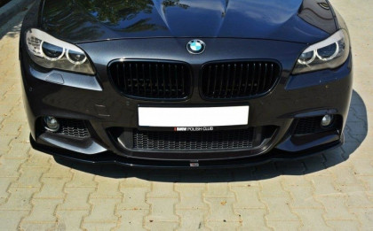 Spojler pod přední nárazník lipa V.2 BMW 5 F10 M-PACK / F11 2011 - černý lesklý plast