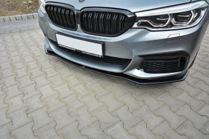 Spojler pod přední nárazník lipa V.1 BMW 5 G30/ G31 M-Pack 2017- černý lesklý plast