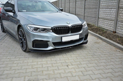 Spojler pod přední nárazník lipa V.1 BMW 5 G30/ G31 M-Pack 2017- černý lesklý plast