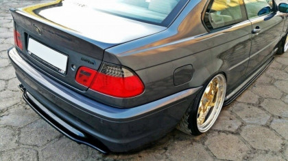 Difuzor zadního nárazníku BMW 3 E46 Coupe Mpack 1999-2003 bez žeber černý lesklý plast