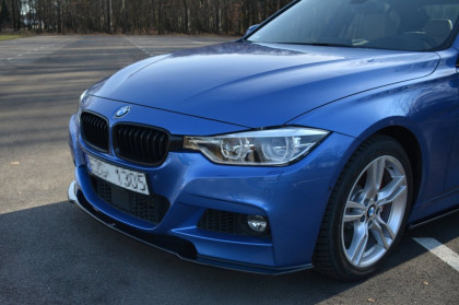 Spojler pod přední nárazník lipa BMW 3-SERIES F30 FL SEDAN M-SPORT (2015-2018) černý lesklý plast