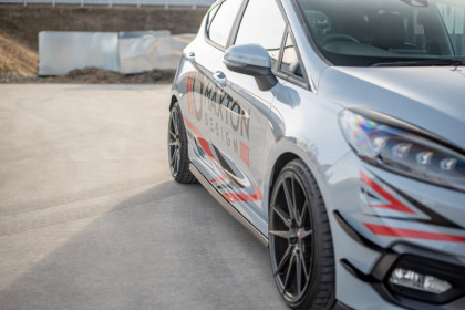 Prahové lišty V.3 Ford Fiesta Mk8 ST černý lesklý plast