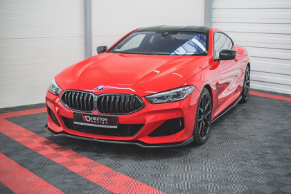 Spojler pod přední nárazník lipa V.2 Bmw M850i G15 2018 - černý lesklý plast