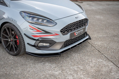 Spojler pod nárazník lipa V.4 Ford Fiesta Mk8 ST černý lesklý plast