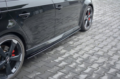 Prahové lišty Audi RS3 8V FL Sportback černý lesklý plast