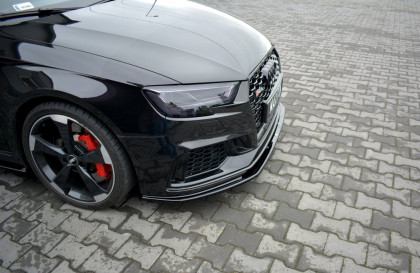 Spojler pod nárazník lipa V.21 Audi RS3 8V FL Sportback černý lesklý plast