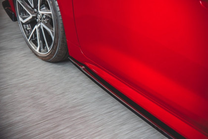Prahové lišty Toyota Corolla XII Hatchback 2019- černý lesklý plast