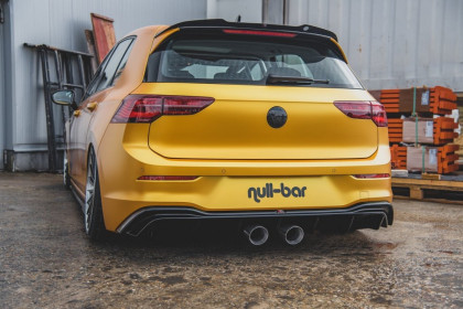 Difuzor zadního nárazníku VW Golf 8 2019 - R32 Look + výfuk carbon look