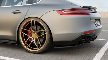 Splittery zadní boční Porsche Panamera Turbo / GTS 971 černý lesklý plast