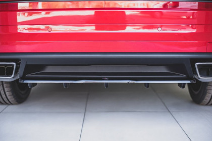 Podspoiler zadního nárazníku Škoda Kodiaq RS 2019 - se žebry černý lesklý plast