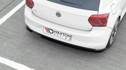 Podspoiler zadního nárazníku V.2 VW Polo GTI Mk6 černý lesklý plast