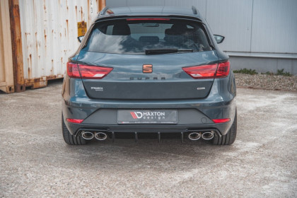 Difuzor zadního nárazníku V.3 Seat Leon Cupra ST Mk3 FL černý lesklý plast