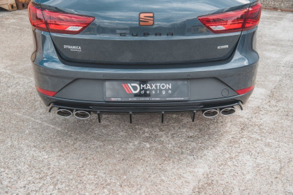 Difuzor zadního nárazníku V.3 Seat Leon Cupra ST Mk3 FL černý lesklý plast