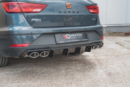 Difuzor zadního nárazníku V.3 Seat Leon Cupra ST Mk3 FL černý lesklý plast