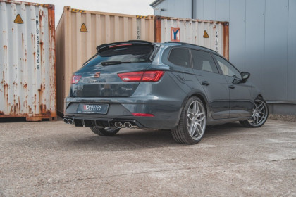 Difuzor zadního nárazníku V.3 Seat Leon Cupra ST Mk3 FL černý lesklý plast