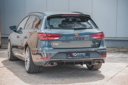 Difuzor zadního nárazníku V.2 Seat Leon Cupra ST Mk3 FL černý lesklý plast