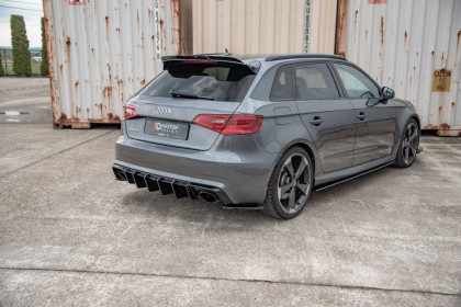 Splittery zadní boční V.2 Audi RS3 8V Sportback černý lesklý plast