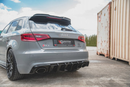 Difuzor zadního nárazníku Audi RS3 8V Sportback černý lesklý plast