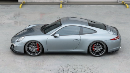 Prahové lišty Porsche 911 Carrera 991 černý lesklý plast