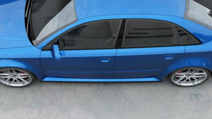 Prahové lišty Audi RS4 B7 matný plast