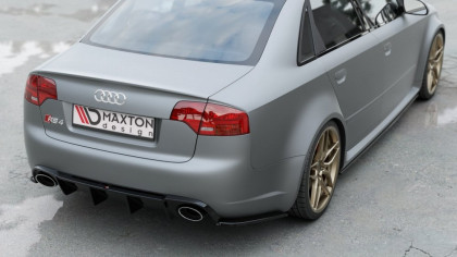 Difuzor zadního nárazníku Audi RS4 Sedan B7 černý lesklý plast