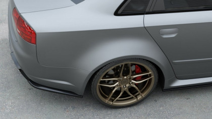 Splittery zadní boční V.2 Audi RS4 Sedan B7 černý lesklý plast