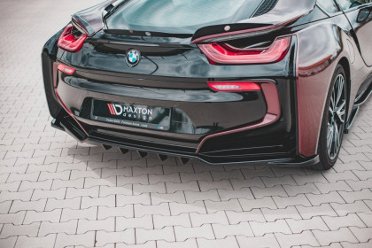 Podspoiler zadního nárazníku BMW i8 s křidýlky černý lesklý plast