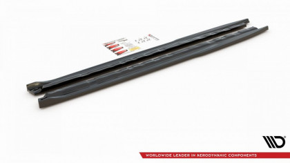 Prahové lišty Audi A1 S-Line GB černý lesklý plast