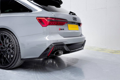 Splittery zadní boční Audi RS6 C8 černý lesklý plast