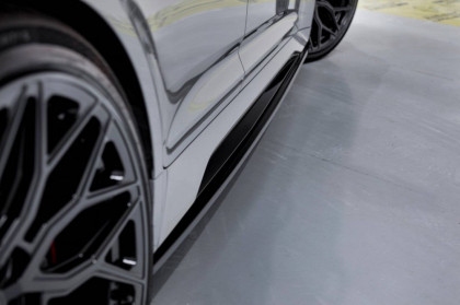 Prahové lišty V.2 Audi RS6 C8 černý lesklý plast