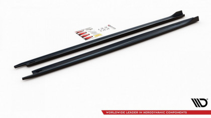 Prahové lišty V.1 Škoda Octavia Mk4 černý lesklý plast