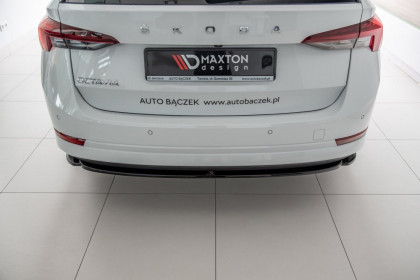 Spoiler zadního nárazníku Škoda Octavia Mk4 černý lesklý plast