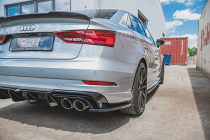 Splittery zadní boční V.2 Audi S3 Sedan 8V Facelift carbon look