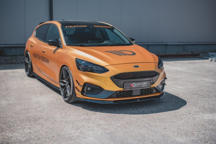 Spojler pod nárazník lipa V.8 Ford Focus ST / ST-Line Mk4 černý lesklý plast