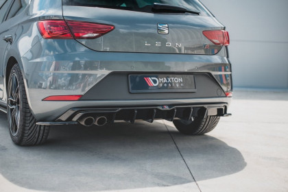 Difuzor zadního nárazníku SEAT Leon Mk3 FR Facelift černý lesklý plast