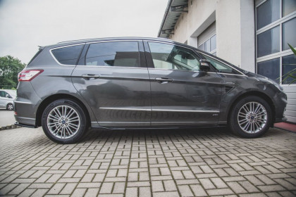 Prahové lišty Ford S-Max Mk2 Facelift černý lesklý plast