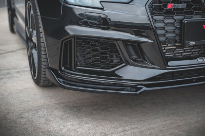 Spojler pod nárazník lipa V.3 Audi RS3 8V Facelift černý lesklý plast