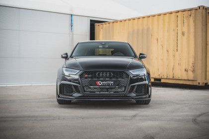 Spojler pod nárazník lipa V.3 Audi RS3 8V Facelift černý lesklý plast