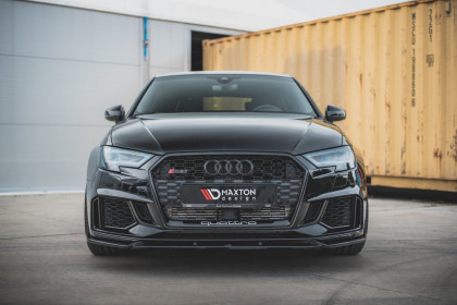 Spojler pod nárazník lipa V.4 Audi RS3 8V Facelift černý lesklý plast