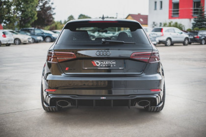 Difuzor zadního nárazníku V.2 Audi RS3 8V Sportback Facelift černý lesklý plast