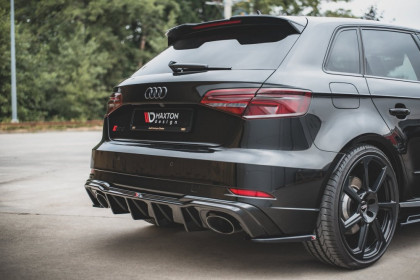 Splittery zadní boční V.2 Audi RS3 8V Sportback Facelift černý lesklý plast