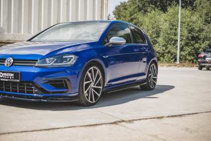 Prahové lišty V.4 VW Golf 7 R GTI Facelift černý lesklý plast