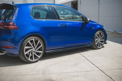 Prahové lišty V.4 VW Golf 7 R GTI Facelift černý lesklý plast