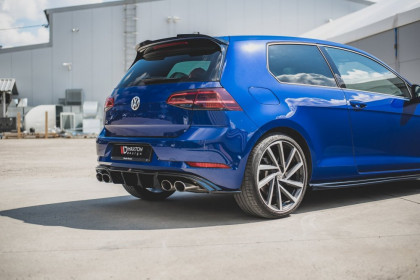 Difuzor zadního nárazníku V.3 VW Golf 7 R Facelift černý lesklý plast