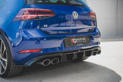 Difuzor zadního nárazníku V.3 VW Golf 7 R Facelift černý lesklý plast