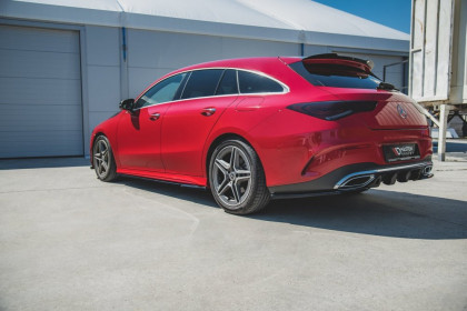 Splittery zadní boční Mercedes-Benz CLA Shooting Brake AMG-Line X118 černý lesklý plast