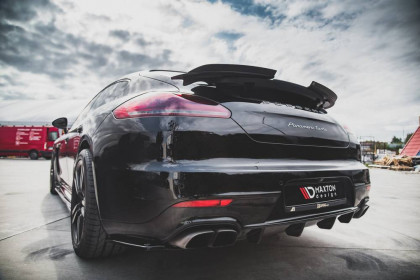 Prodloužení spoileru Porsche Panamera Turbo 970 Facelift černý lesklý plast