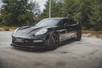 Spojler pod nárazník lipa V.1 Porsche Panamera Turbo 970 Facelift černý lesklý plast