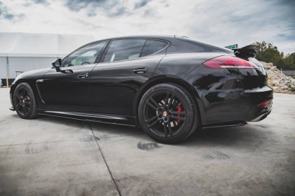 Splittery zadní boční Porsche Panamera Turbo 970 Facelift černý lesklý plast