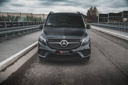 Spojler pod nárazník lipa V.1 Mercedes-Benz V-Class AMG-Line W447 Facelift černý lesklý plast